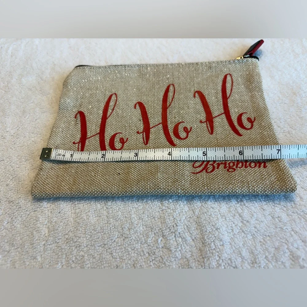 Brighton Retired Ho Ho Ho Holiday Christmas Cosmetics Bag NWOT